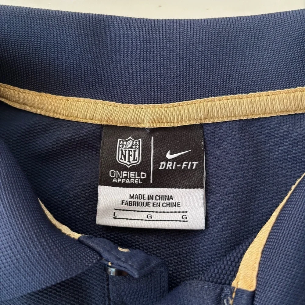 Nike Dri-Fit NFL Navy Blue LA Chargers Los Angeles Chargers Polo Size Large